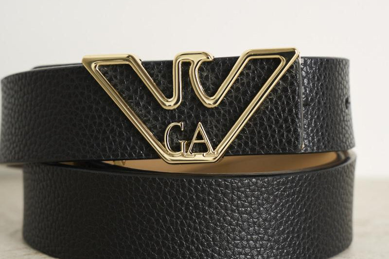 Cintura in pelle con fibbia argento Y3I048 YZB0X80001 EMPORIO ARMANI 