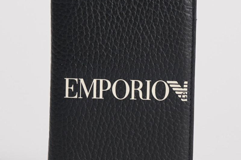 Portafoglio uomo nero con logo bianco EM003592 AF19355UC001 EMPORIO ARMANI 