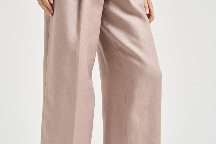 Pantalone donna Rubino con pinces rosa antico RU35 ANTICO NINE IN THE MORNING 