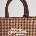 Borsa donna Vanity Mini Wool Pied de Poule marrone VANITYMNWL PDP45 MC2 SAINT BARTH 