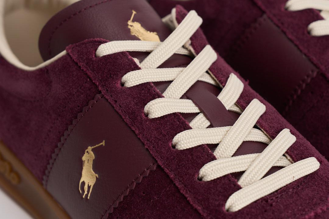 Sneakers uomo in suede e pelle bordeaux 809973707 003 RALPH LAUREN 