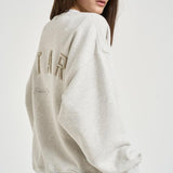 Felpa donna grigia con ricamo e cristalli GUP02716 P00241360665 GOLDEN GOOSE 