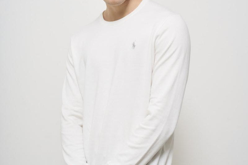 Maglia uomo girocollo bianca 710890558 506 RALPH LAUREN 