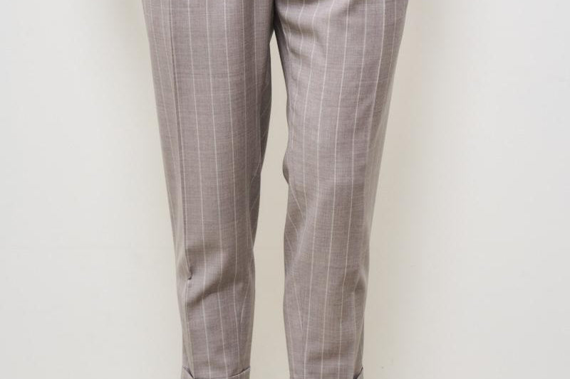 Pantalone uomo gessato grigio CHIAIA AN1436ROSE BERWICH 