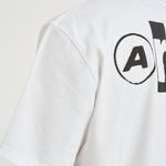 T-shirt uomo bianca con stampa nera 100T 100 ARTE ANTWERP 