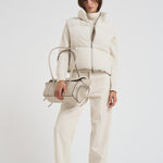 Piumino smanicato in velluto panna PI00157DR 1985 HERNO 