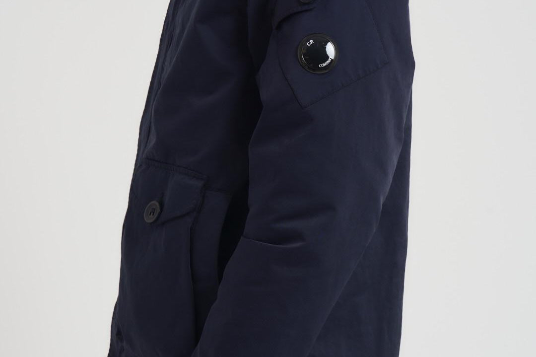 Piumino uomo cappuccio blu notte 19CMW189A 11089G888 C.P. COMPANY 