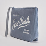 Pochette donna Aline Corduroy in velluto celeste ALINE COURD36 MC2 SAINT BARTH 