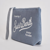 Pochette donna Aline Corduroy in velluto celeste ALINE COURD36 MC2 SAINT BARTH 