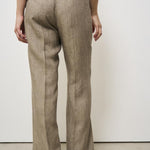 Pantalone donna tortora con pinces SIMONA LM104BROWN BERWICH 