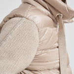 Bomber donna in nylon e maglia beige PI00138DR 1985 HERNO 