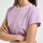 T-shirt donna girocollo lilla 211B14605 015 RALPH LAUREN 