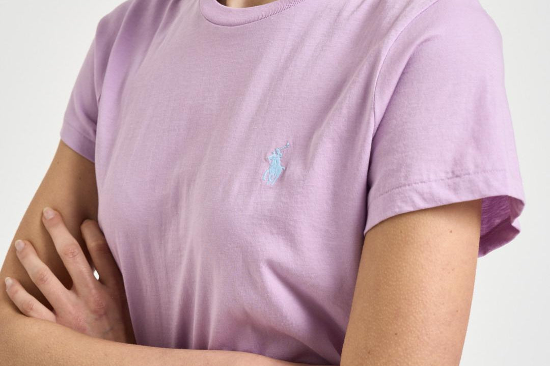 T-shirt donna girocollo lilla 211B14605 015 RALPH LAUREN 