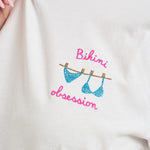 T-shirt donna girocollo bianca con ricamo EMILIE 00279L MC2 SAINT BARTH 
