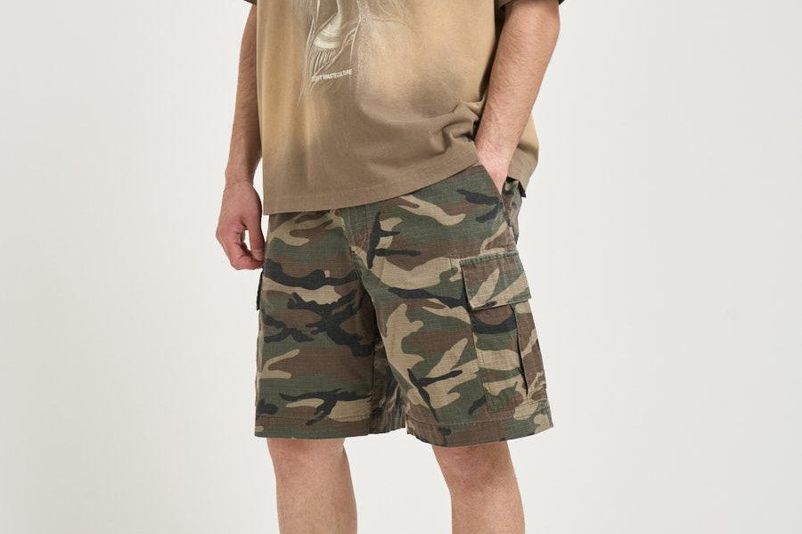 T-shirt uomo beige con grafica DAISHOJI FADEDOLIVE DON'T WASTE CULTURE 