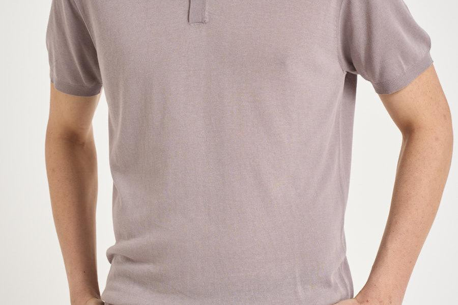 Polo uomo in maglia viola chiaro M060526 119 ACCADEMIE TESSILI 