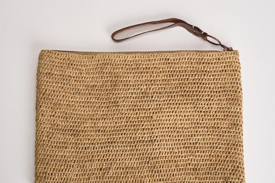 Pochette donna Ampy in rafia beige AMPY TEA IBELIV 