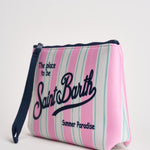 Pochette donna Aline a righe rosa e bianca ALINE 03280L MC2 SAINT BARTH 