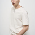 T-shirt uomo girocollo avorio GMP01220 P00188111421 GOLDEN GOOSE 