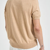Polo uomo in maglia beige 710980682 500 RALPH LAUREN 