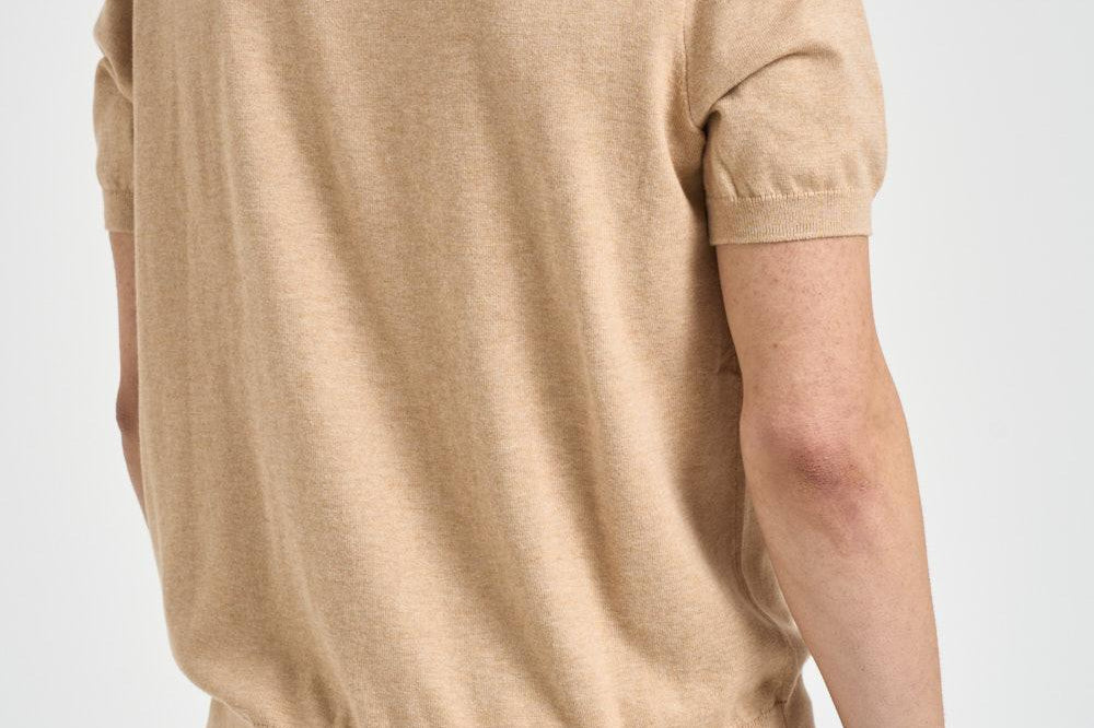 Polo uomo in maglia beige 710980682 500 RALPH LAUREN 