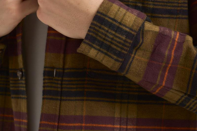 Camicia uomo a quadri marrone 1000546 625 LES DEUX 