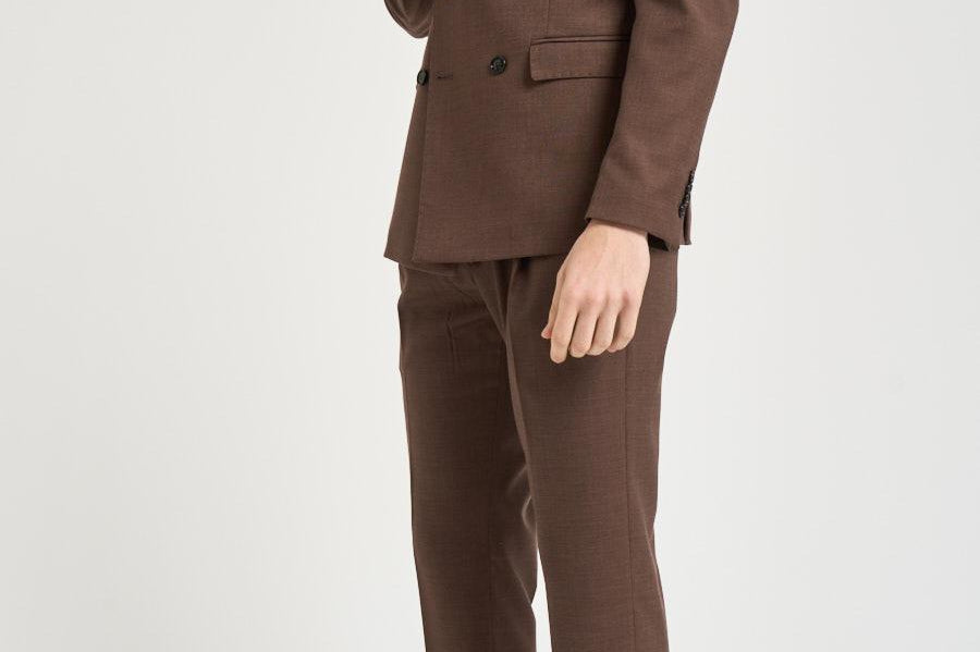 Abito uomo doppiopetto marrone VANGOGH AB7277MORO ACCADEMIE TESSILI 