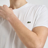 T-shirt uomo girocollo bianca con logo TH6709 001 LACOSTE 