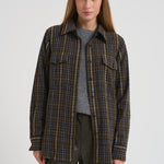Camicia donna Core tartan marrone D380634 CORE807OLIVA P.a.r.o.s.h. 