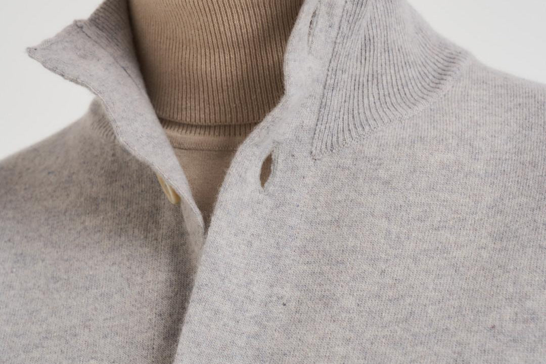 Giacca uomo in maglia grigio chiaro AALKTJT1 AA65015915BC LARDINI 