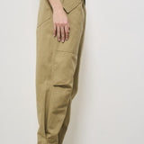 Pantalone donna verde carrot fit NATSA KHAKI IRO 