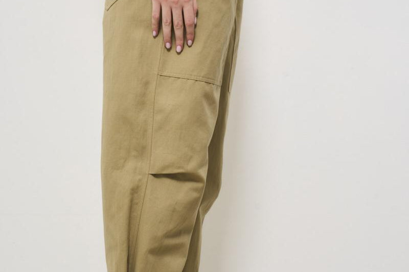 Pantalone donna verde carrot fit NATSA KHAKI IRO 