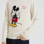Maglia uomo girocollo Mickey Mouse panna HERON MKYDETTO10EMB MC2 SAINT BARTH 
