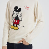 Maglia uomo girocollo Mickey Mouse panna HERON MKYDETTO10EMB MC2 SAINT BARTH 