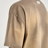 T-shirt uomo beige con grafica DAISHOJI FADEDOLIVE DON'T WASTE CULTURE 