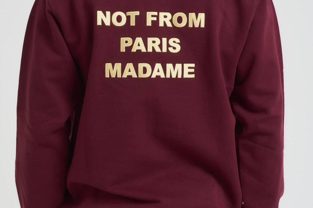 Felpa uomo girocollo bordeaux SW149 CO127WINE DROLE DE MONSIEUR 