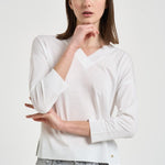 Maglia donna scollo a V bianca JV000015D 520561000 HERNO 