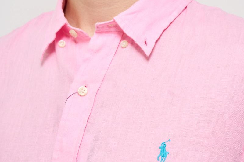 Camicia uomo in lino rosa 710968915 002 RALPH LAUREN 