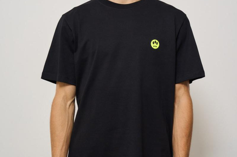 T-shirt uomo girocollo nera con logo ATH087 110 BARROW 