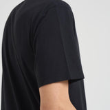 T-shirt uomo girocollo nera con ricamo ARNOTTWM BOL00EMB MC2 SAINT BARTH 