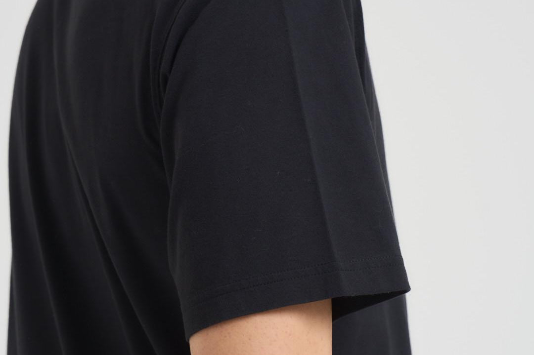 T-shirt uomo girocollo nera con ricamo ARNOTTWM BOL00EMB MC2 SAINT BARTH 