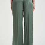 Pantalone donna satinato verde salvia Y6SM37 S29 SEMICOUTURE 