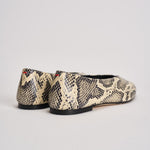 Ballerina donna in pelle stampata pitonata MOAP8MFL CREAMY AEYDE 