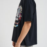 T-shirt uomo girocollo grigia con stampa TT13012 VINTAGEBLACK0027 RHUDE 