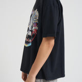 T-shirt uomo girocollo grigia con stampa TT13012 VINTAGEBLACK0027 RHUDE 