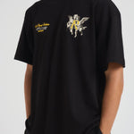 T-shirt uomo nera con stampe MLM100369 JETBLACK REPRESENT 