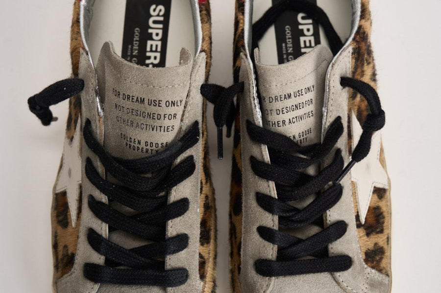 Sneakers donna Super Star in cavallino leopardato GWF00101 F00810315868 GOLDEN GOOSE 