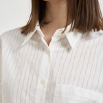 Camicia donna a  righe bianca BLUM PORCELAIN IRO 