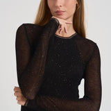 Top a coste in lurex KERRIA FULLBLACK IRO 