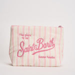 Pochette donna Aline in cotone a righe rosa ALINECOTTON 00239L MC2 SAINT BARTH 